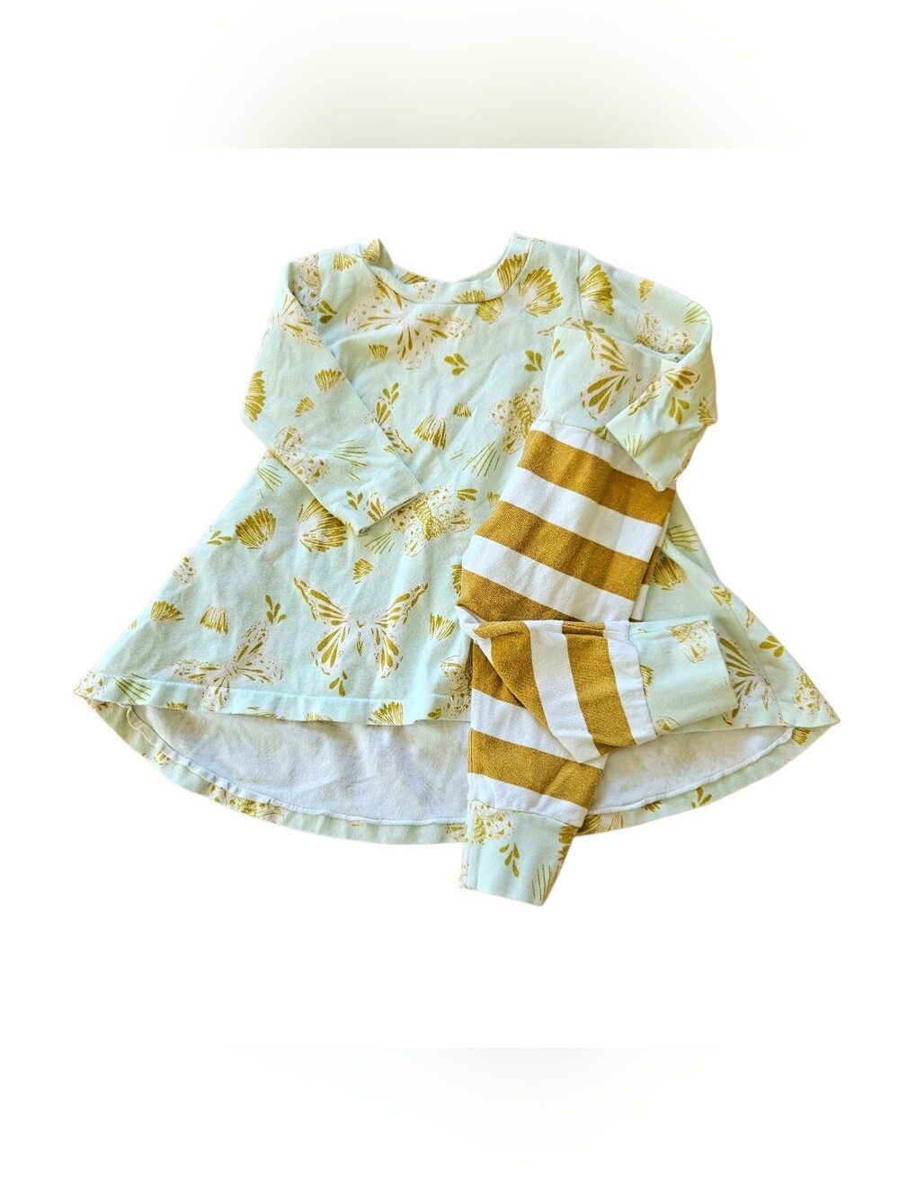 Handmade 3-6 Month Dress And Leggings Set
